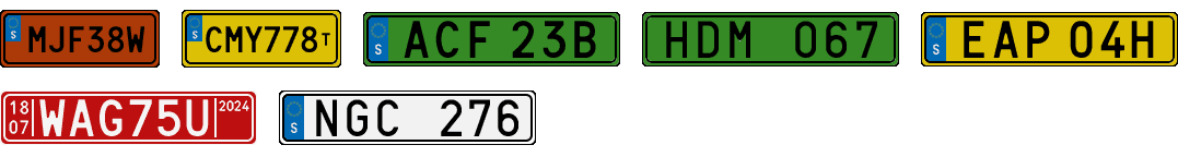 License plate recognition examples of Sweden