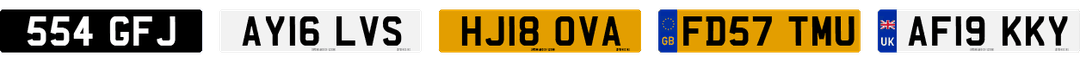 License plate recognition examples of United Kingdom